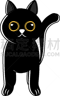 可爱的,猫,草图,分离着色,白色,宠物,纯种犬,肖像,哺乳纲,坐