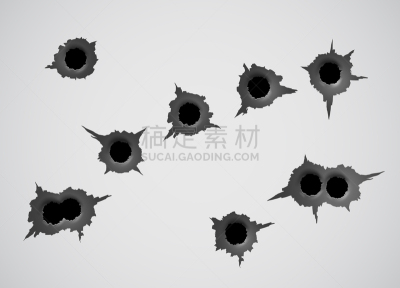 模板,绘画插图,损坏的,矢量,破碎的,弹孔,暴力,洞,背景分离,弹跳球