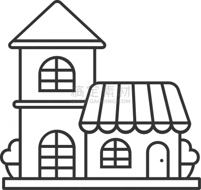 restaurant cafe linear icon