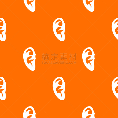 式样,人的耳朵,人,几何形状,听障,噪声,图像,矢量,分离着色,重复