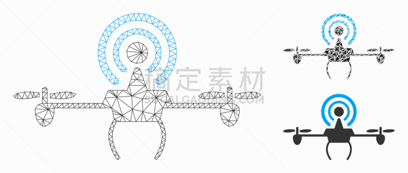 铁丝网,无线技术,无人机,三角形,四轴飞行器,无线电通信装置,自动的,沟通