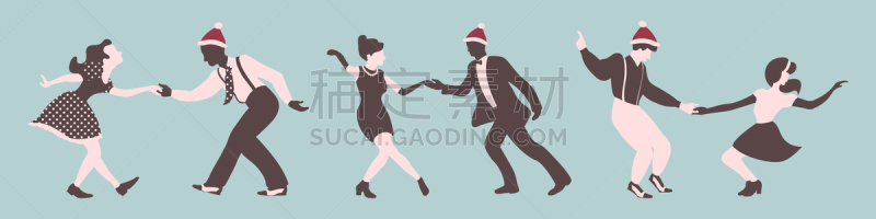 舞蹈,人,舞台,摇摆舞,女人,自然美,问候,复古,剪影