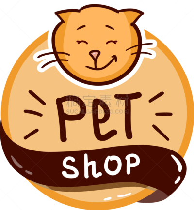 品牌名称,圆形,文字,猫,宠物商店,可爱的,信函,门诊部,模板,动物