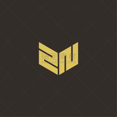 zn logo letter initial logo designs template with