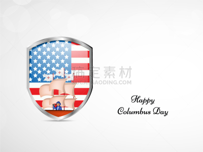 背景聚焦,哥伦布发现美洲纪念日,白昼,旅途,图像,矢量,分离着色,庆祝,问候