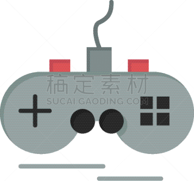 操纵杆,游戏手柄,彩色图片,图标,平坦的,无线技术,计算机,汽车,休闲