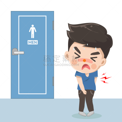 卫生间,男孩,男人,正面视角,儿童,胃疼,可爱的,健康保健,食品,腹泻