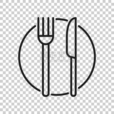 盘子,炊具刀,透明,高雅,计算机图标,菜单,直的,食品,叉,午餐