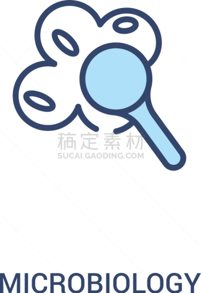 微生物学,计算机图标,两个物体,极简构图,概念,线条,生物学,健康保健,遗传研究,直的