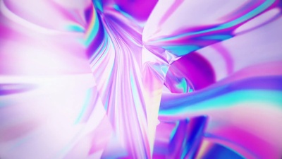 饱和迷幻全息抽象背景环