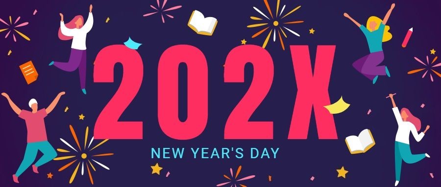 元旦新年跨年学习祝福首图预览效果