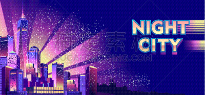 城市,夜晚,霓虹灯,暗色,午夜,黄昏,城市武士,模板,现代,行动