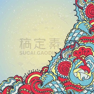 洋葱花,边框,华丽的,传统,请柬,符号,花,装饰,复古