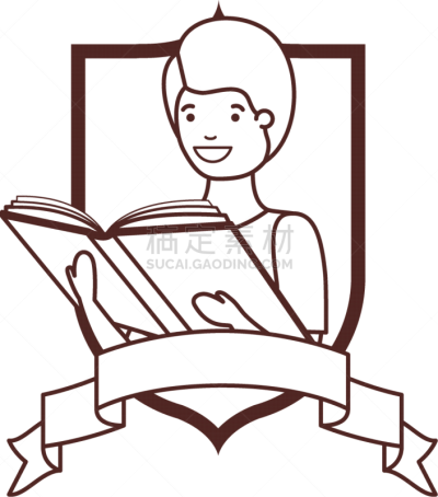 男孩,书,学生,边框,世界读书日,书店,儿童,童年,草图,读书