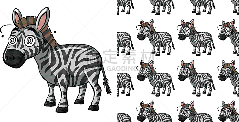 seamless background design with dizzy zebra