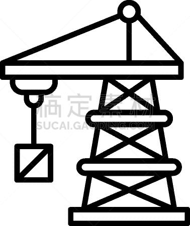 海港,轮廓,起重机,计算机图标,商务,技术,建筑业,设备用品,品牌名称,装裱
