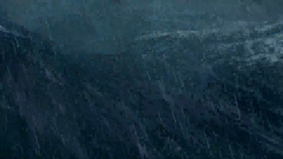真实的闪电风暴海洋