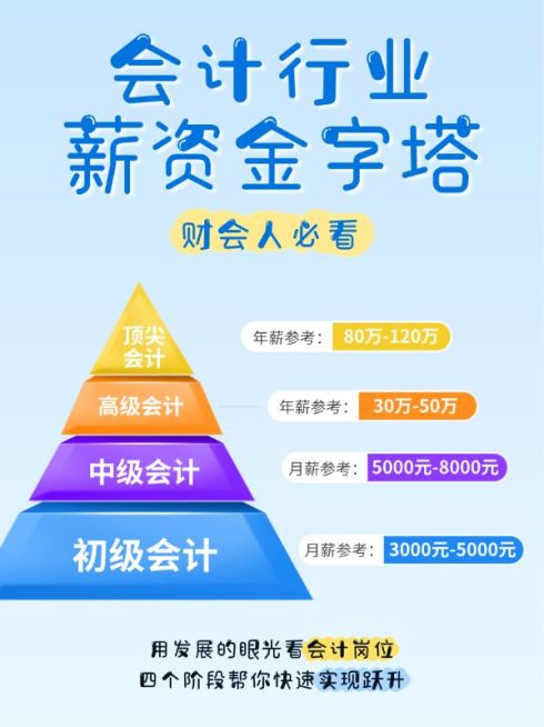 会计行业薪资金字塔小红书配图预览效果
