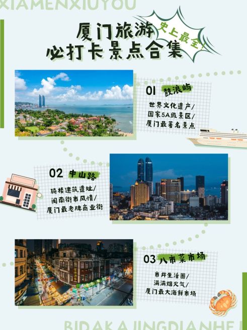 旅游攻略安利分享小红书封面配图预览效果