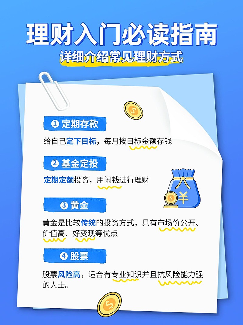 金融投资理财必读指南知识科普小红书配图