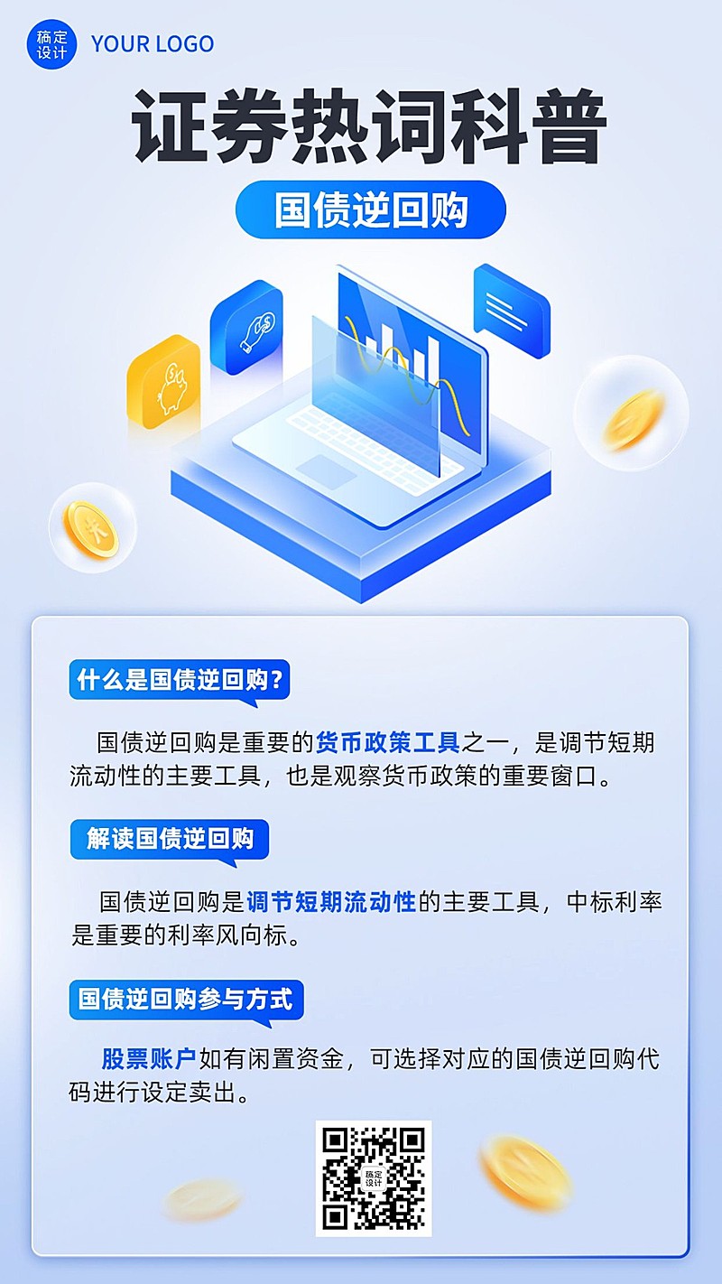 金融证券债券知识科普手机海报