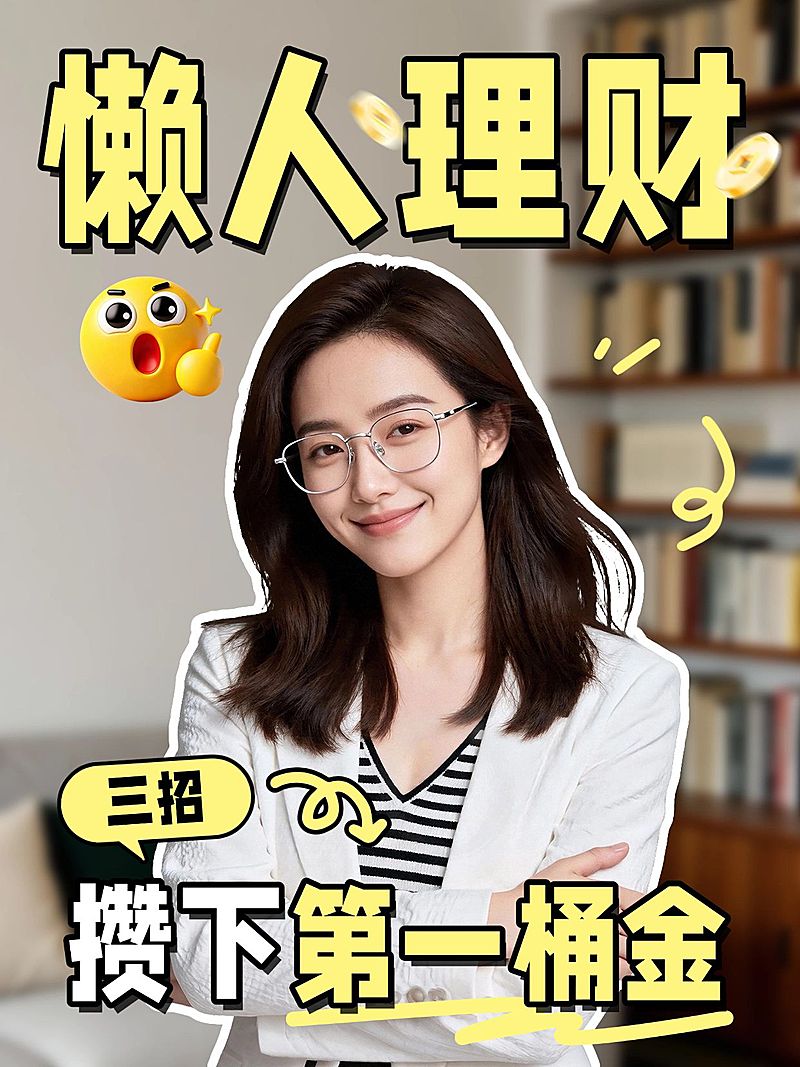 知识付费懒人理财攻略分享人像小红书封面
