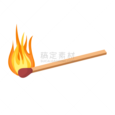 绘画插图,火柴,矢量,分离着色,白色背景,热,大篝火,背景分离,易燃品,简单