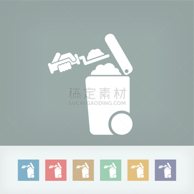 计算机图标,循环利用,工业垃圾箱,可生物降解材料,古老的,水泥,概念,研磨器,收集