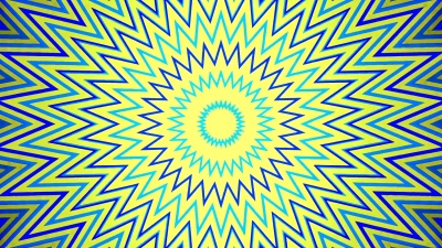 蓝色和黄色的抽象生长星
