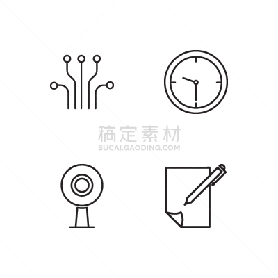 轮廓,商务,计算机图标,极简构图,学生,纸,古老的,布置,服务,监视