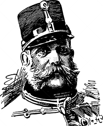Francis I,波西米亚,白色,矢量,匈牙利,奥地利,图像,雕刻图像,黑色,复古
