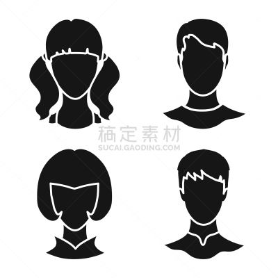 性格,侧面像,计算机图标,专业人员,肖像,女人,头发,发型,金色头发,设计