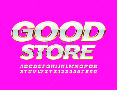 白色,高雅,商店,矢量,字母,黄金,数字,商业广告标志,字母表次序,华贵