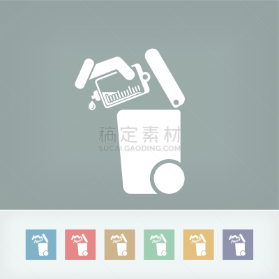 计算机图标,循环利用,工业垃圾箱,可生物降解材料,古老的,概念,塑胶,收集