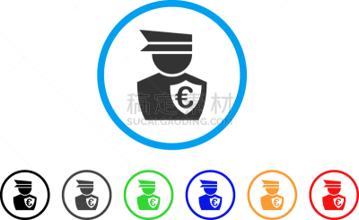 专员,圆形,计算机图标,红色,男人,设计元素,矢量,警官