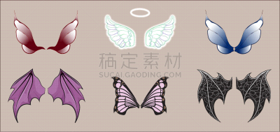 翅膀,粉色,全景,图像,魔鬼,美,组物体,蛾,童话故事,女巫