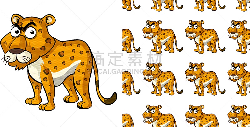 seamless background design with wild tiger