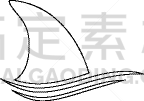 平坦的,背鳍,鲨鱼,图标,生物学,背的，脊的,濒危物种,自然,摆拍,弯曲