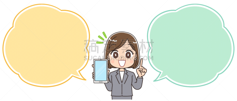 女人,女商人,灰色套装,手,对话气泡框,可爱的,商务,仅日本人,思想气泡框,网