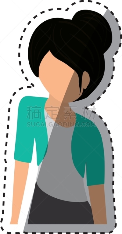 青年女人,商务,人,肖像,图像,女人,头发,矢量,违约