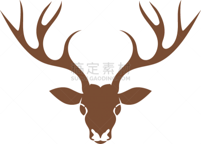 deer antler ilustration logo