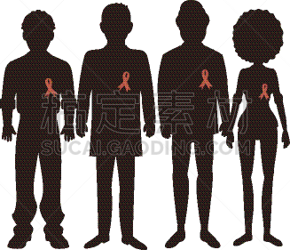 艾滋病警示丝带,黑色,衣服,白昼,人,机敏,男人,图像,女人,站