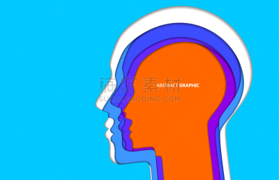 绘画插图,洞,人的头部,矢量,图表设计师,高雅,深的,垒起,背景分离