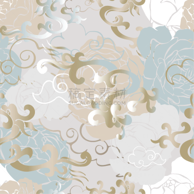 modern seamless botanical colourful pattern