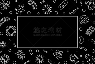 水平画幅,微生物,计算机图标,边框,一个物体,形状,圆形,轮廓,直的,生病