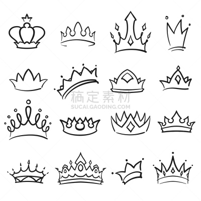绘画插图,王冠,极简构图,动物手,传统,华丽的,背景分离,华贵,公主,复古风格