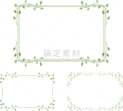 边框,叶子,绿色,式样,可爱的,自然,叶状图案,图像,可爱,自然美