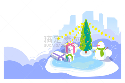 贺卡,新年前夕,背景,户外,绘画插图,圣诞树,都市风景,季节,冬天
