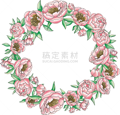 粉色,花环,玫瑰,贺卡,纺织品,边框,浪漫,四方连续纹样,春天,植物