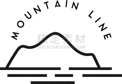 模板,分离着色,山,线图标,商务,环境,直的,公园,品牌名称,设计